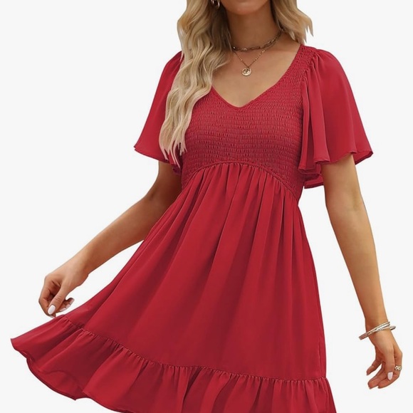 LILLUSORY Women's Flowy Casual Mini Dress size M NWT - Picture 1 of 5